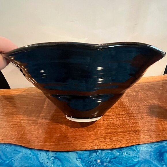 Bill Campbell Art Pottery Large 12" Bowl Signed - Picture 4 of 6